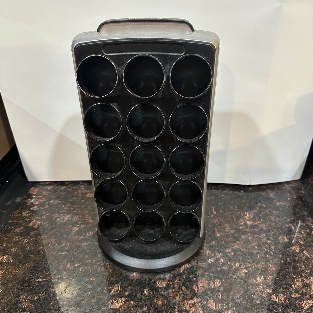 Keurig KCC 30 K Cup Carousel 30 Pod Holder Spinner Coffee Organizer Silver Black